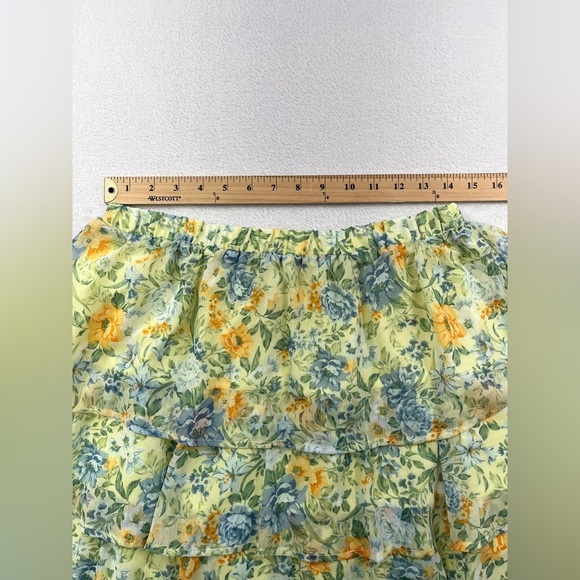 NWT Lost &‎ Wander Medium Floral Ruffle Tiered Lightweight Flowy Skirt - Picture 5 of 7